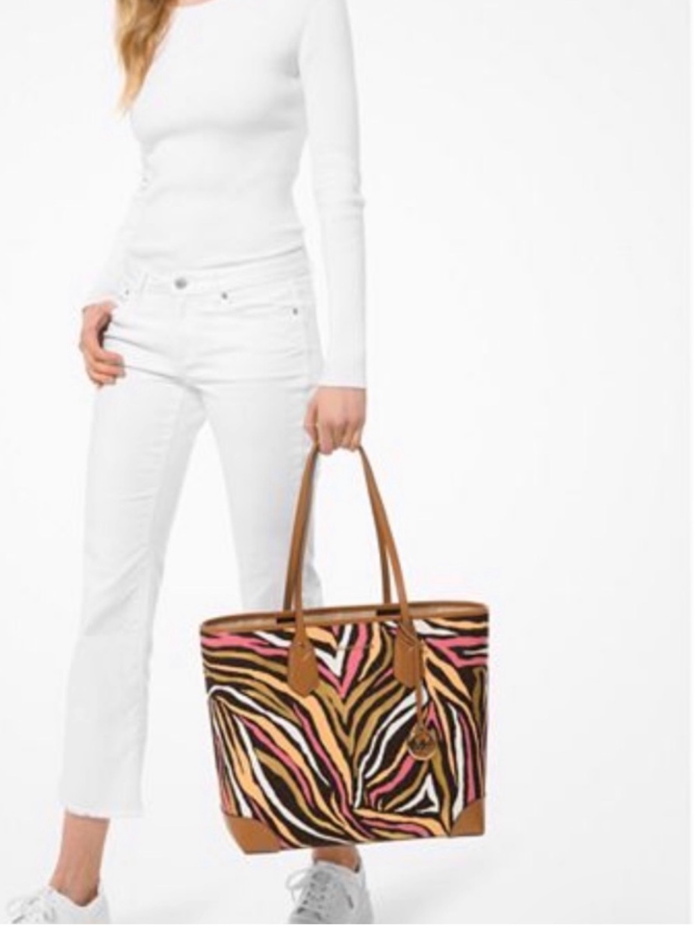 NWT-Michael Kors-Eva Large Tote w/ Detachable Pouch + Dust Bag